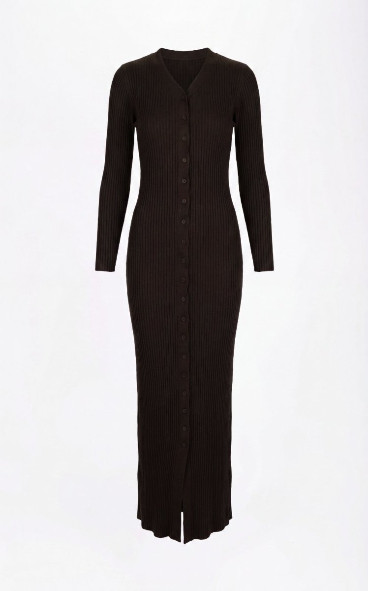 Kerry Dress (Dark Brown) - Dress - Yakira Bella