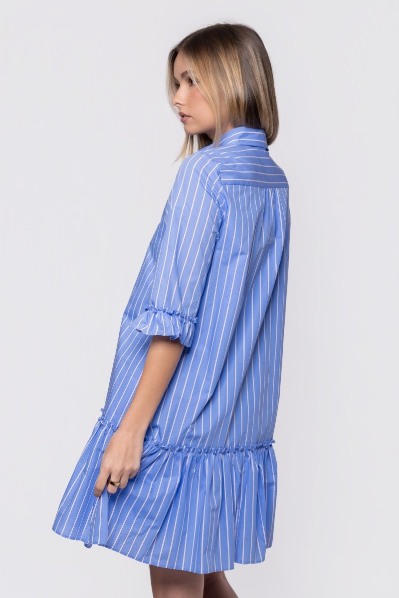 Kiana Dress (Light Blue Stripe) - Dress - Yakira Bella