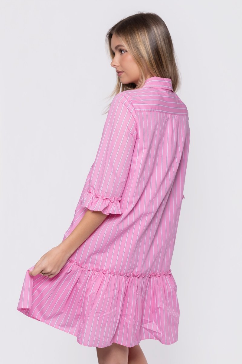 Kiana Dress (Light Pink Stripe) - Dress - Yakira Bella