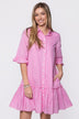 Kiana Dress (Light Pink Stripe)