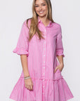 Kiana Dress (Light Pink Stripe) - Dress - Yakira Bella