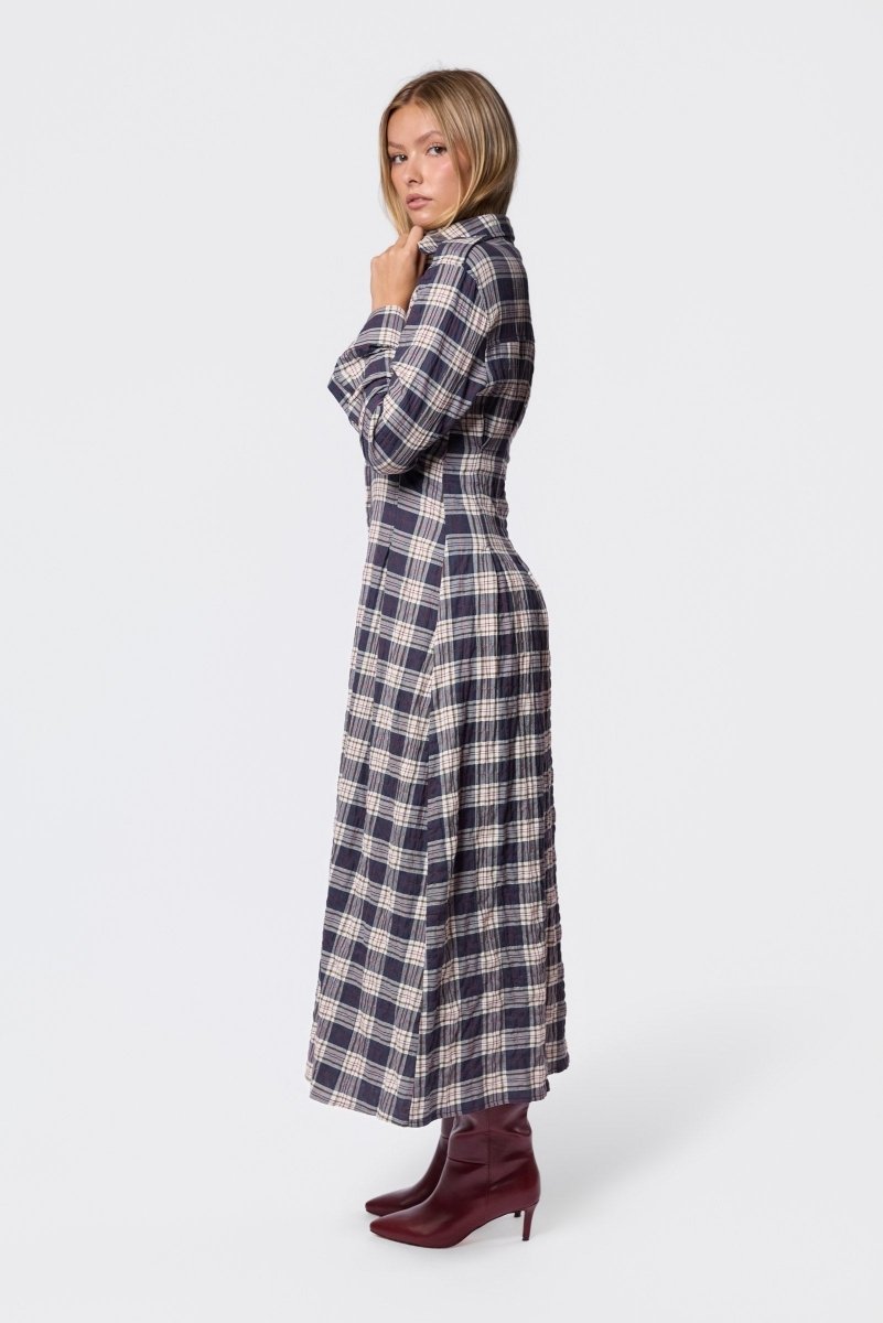 Kiera Dress (Black Plaid) - Dress - Yakira Bella