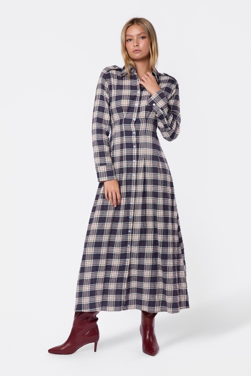 Kiera Dress (Black Plaid) - Dress - Yakira Bella