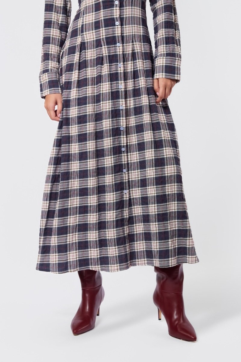 Kiera Dress (Black Plaid) - Dress - Yakira Bella