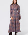 Kiera Dress (Brown Plaid) - Dress - Yakira Bella