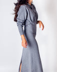 KIM DRESS (GREY) - Dress - Yakira Bella