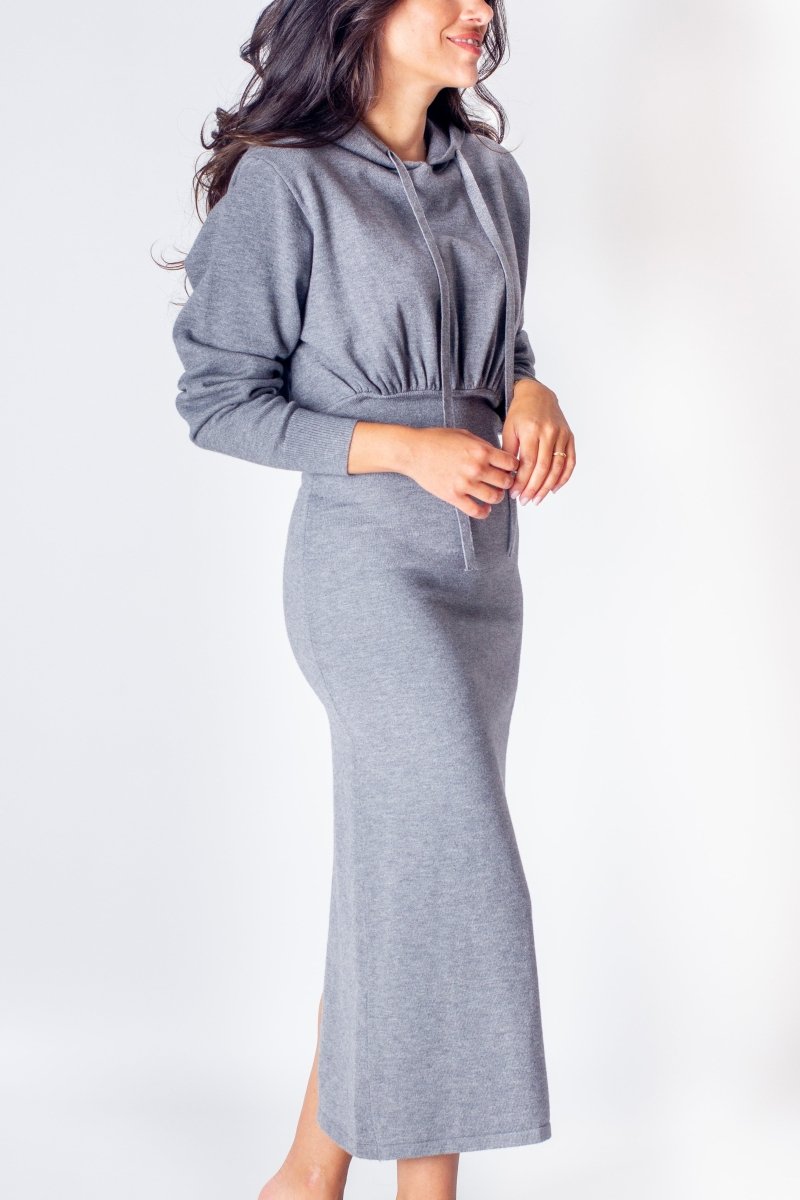 KIM DRESS (GREY) - Dress - Yakira Bella