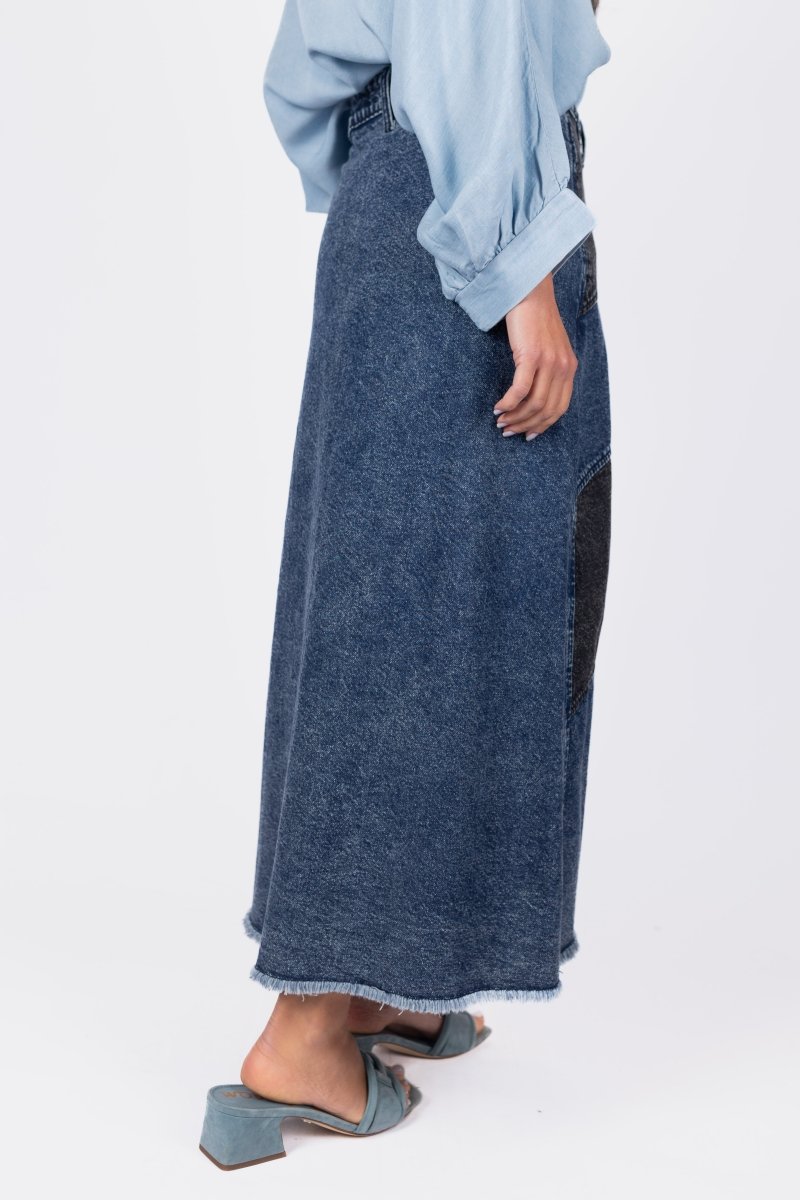 Kimberly Skirt (Blue/Black) - Skirt - Yakira Bella