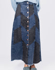 Kimberly Skirt (Blue/Black) - Skirt - Yakira Bella