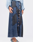 Kimberly Skirt (Blue/Black) - Skirt - Yakira Bella