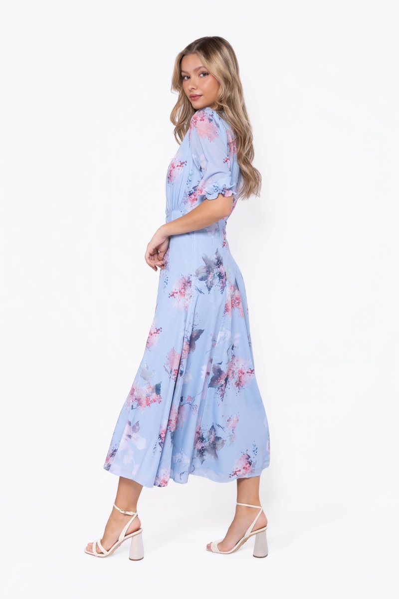Lana Dress (Blue Pattern) - Dress - Yakira Bella