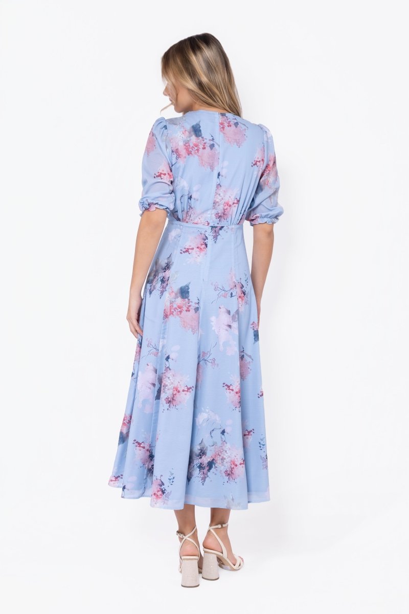 Lana Dress (Blue Pattern) - Dress - Yakira Bella