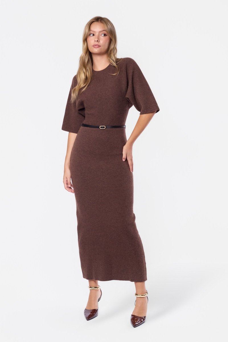 Larisa Dress (Brown) - Dress - Yakira Bella