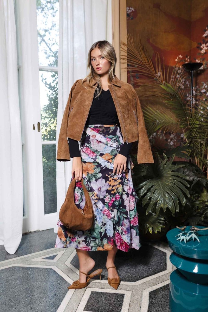 Laurel Skirt (Black Pattern) - Skirt - Yakira Bella