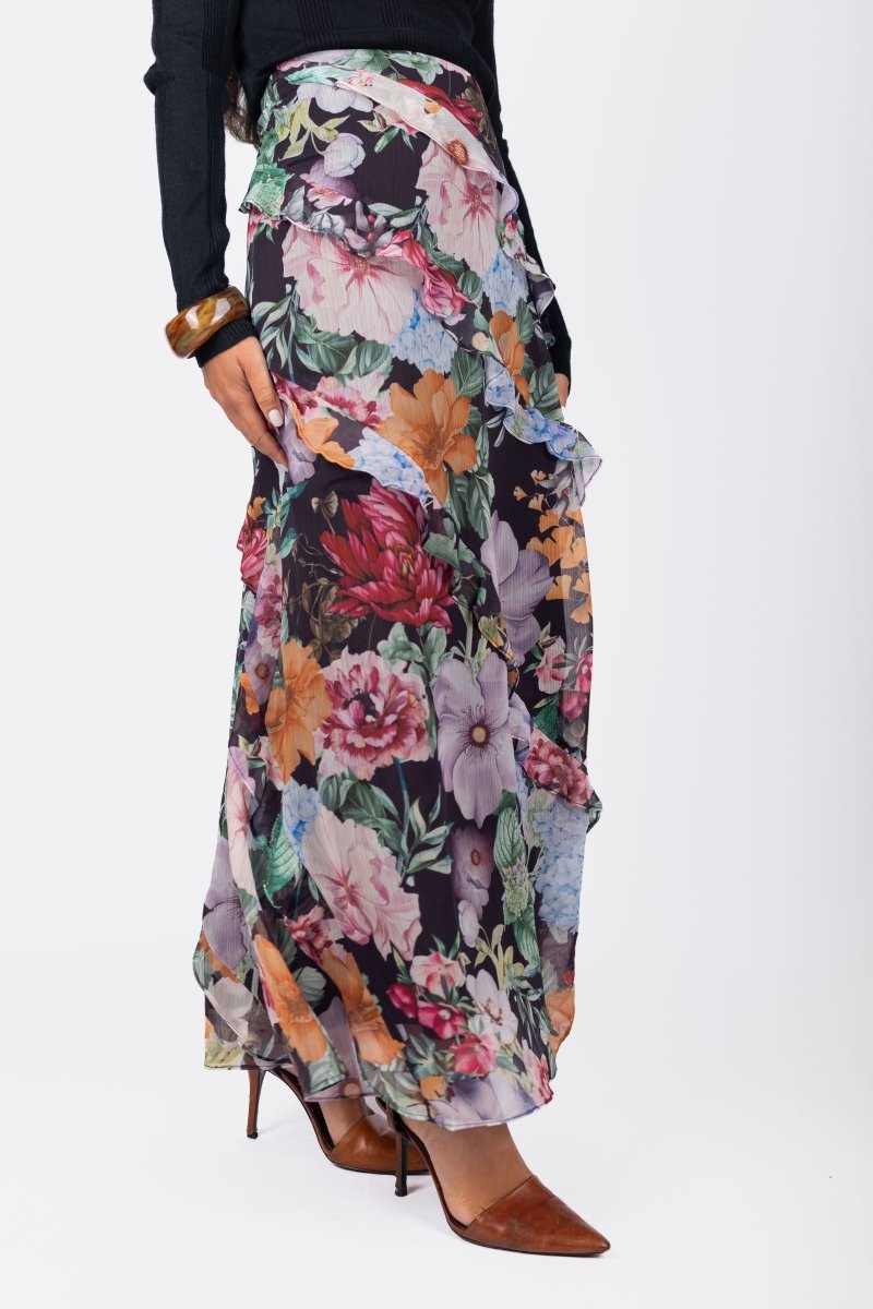 Laurel Skirt (Black Pattern) - Skirt - Yakira Bella