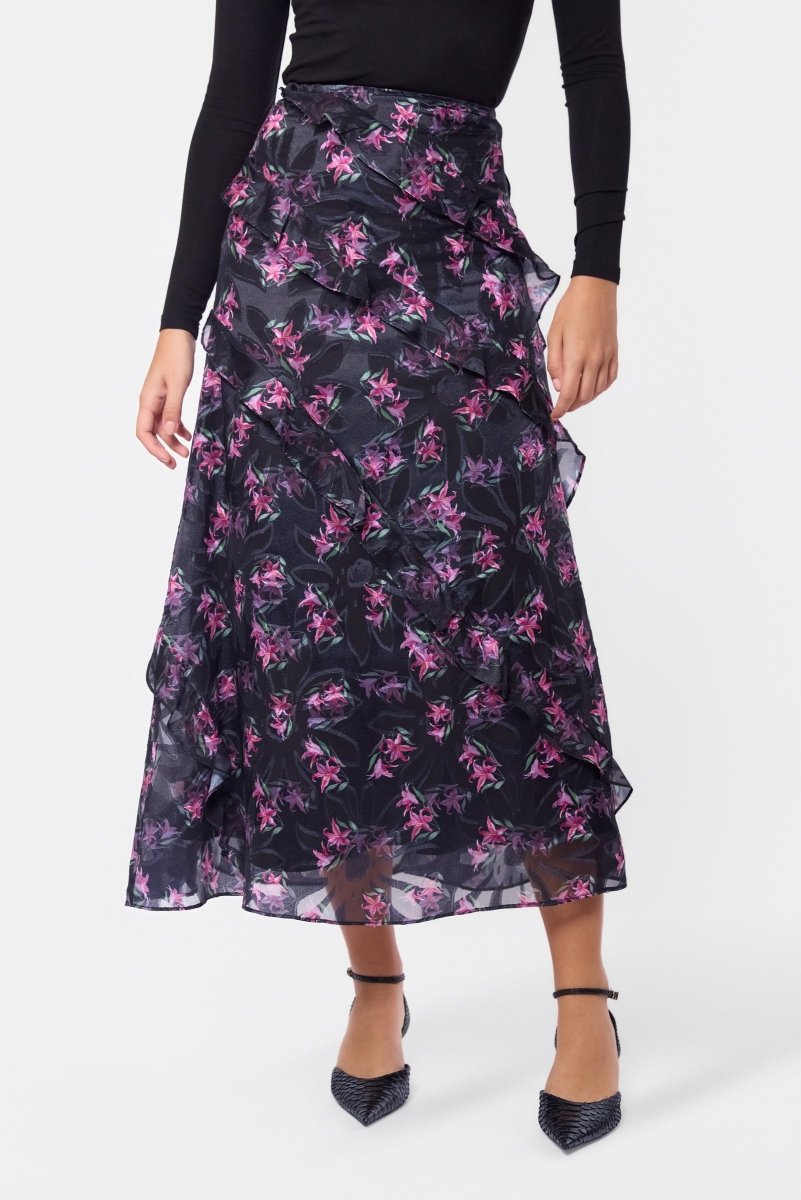 Laurel Skirt (Black/Pink) - Skirt - Yakira Bella