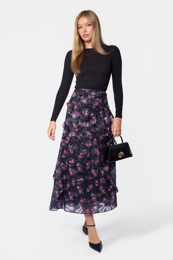 Laurel Skirt (Black/Pink) - Skirt - Yakira Bella