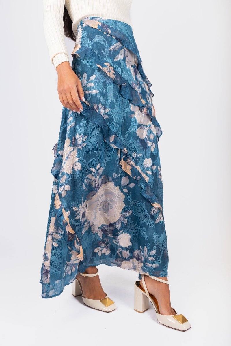 Laurel Skirt (Blue) - Skirt - Yakira Bella