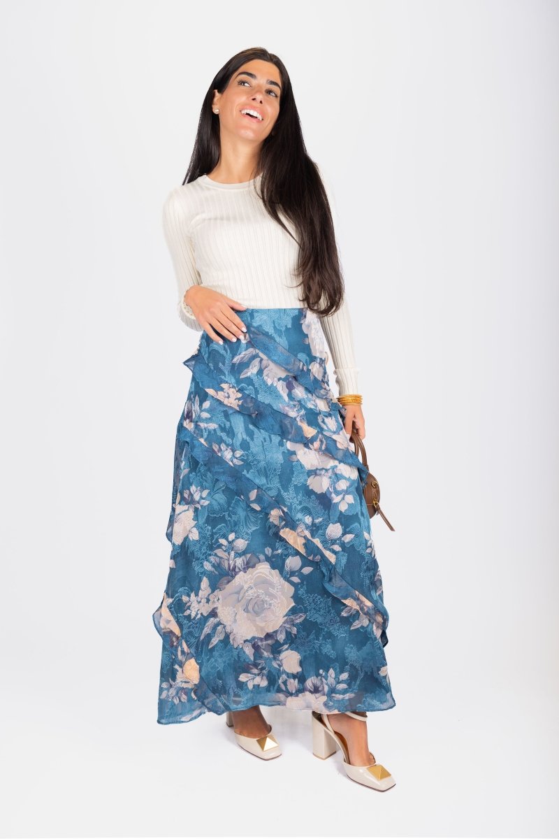 Laurel Skirt (Blue) - Skirt - Yakira Bella