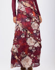Laurel Skirt (Burgundy) - Skirt - Yakira Bella