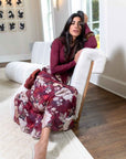 Laurel Skirt (Burgundy) - Skirt - Yakira Bella