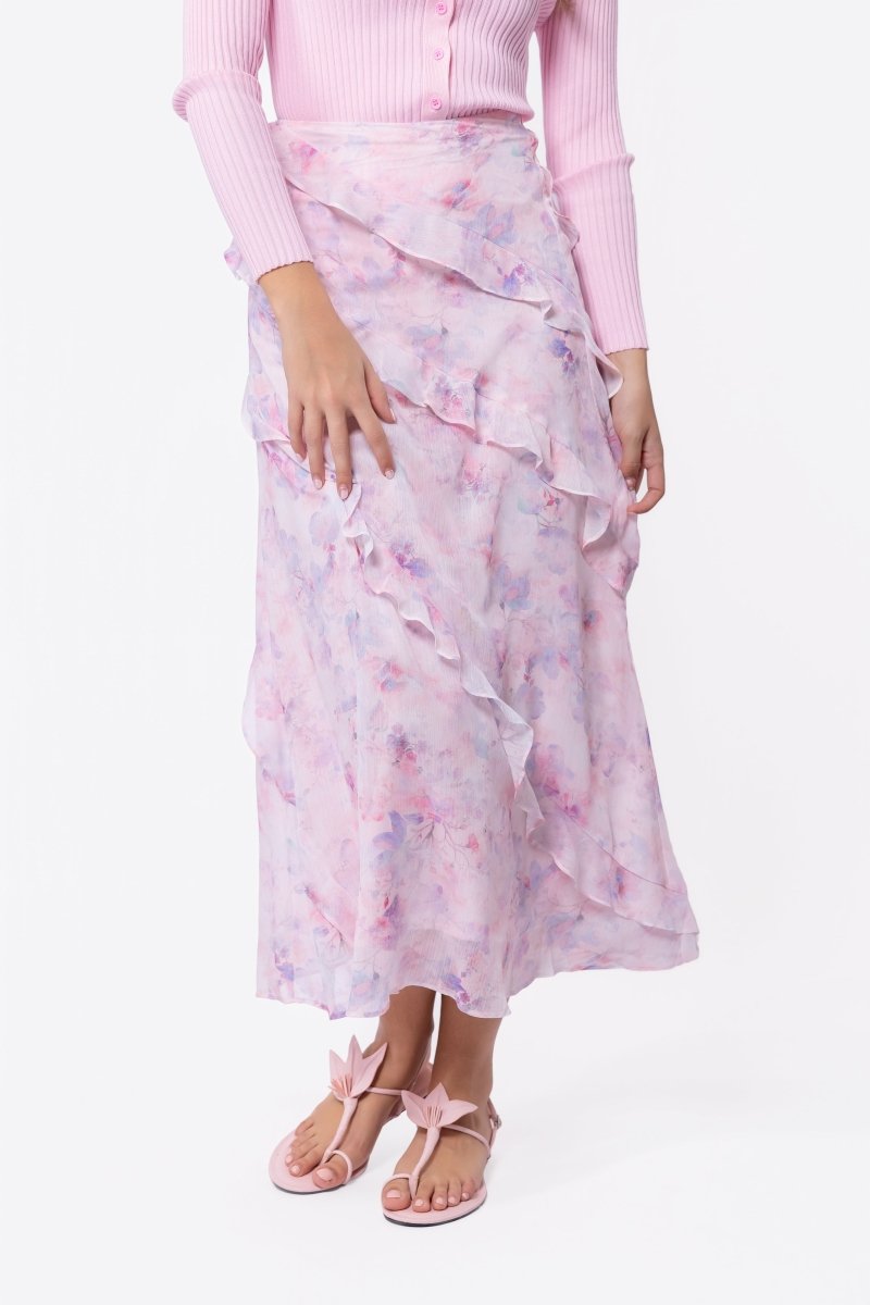Laurel Skirt (Pink Flower) - Skirt - Yakira Bella