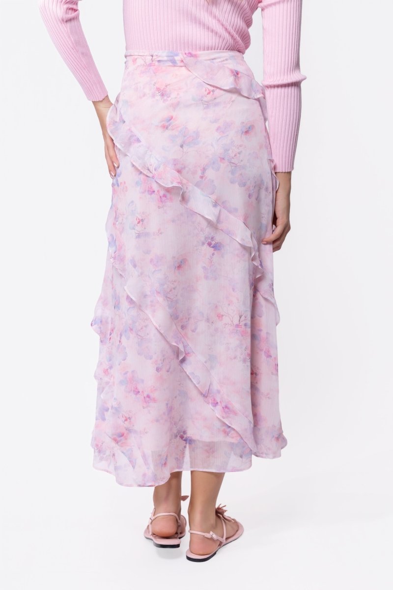 Laurel Skirt (Pink Flower) - Skirt - Yakira Bella
