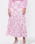 Laurel Skirt (White/Pink) - Skirt - Yakira Bella
