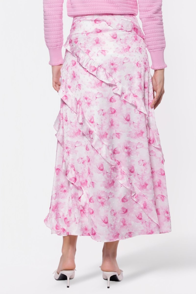Laurel Skirt (White/Pink) - Skirt - Yakira Bella