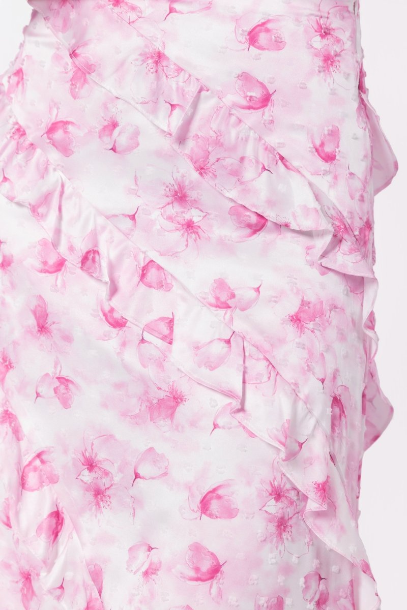 Laurel Skirt (White/Pink) - Skirt - Yakira Bella