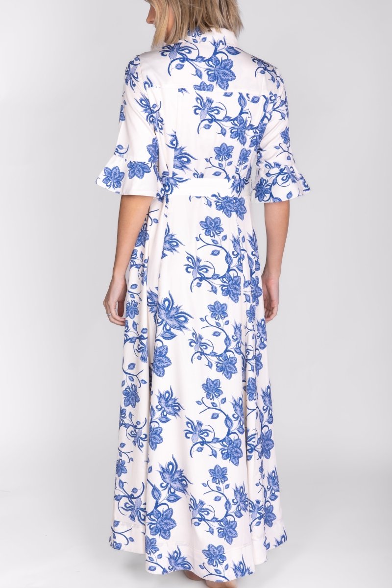 LAUREN DRESS (BLUE PATTERN) - Dress - Yakira Bella