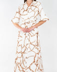 LAUREN DRESS (CREAM PATTERN) - Dress - Yakira Bella