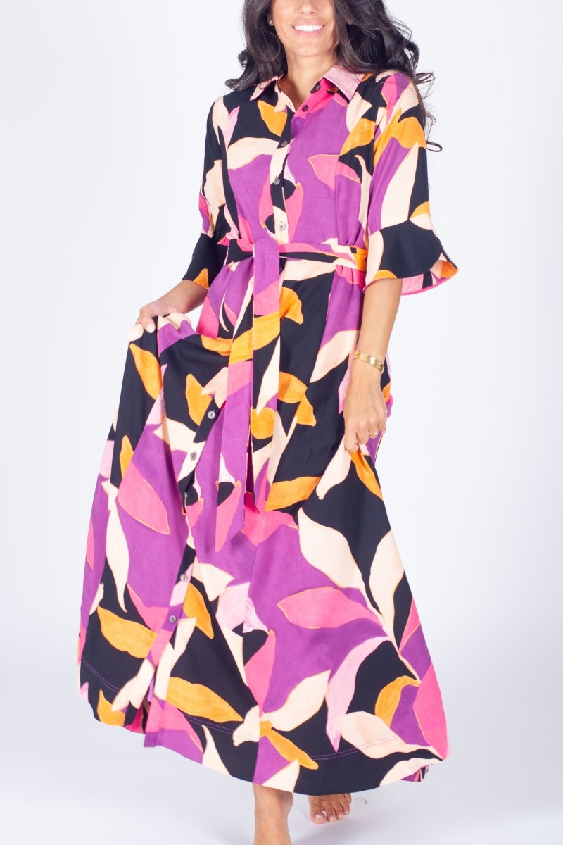 LAUREN DRESS (PINK PATTERN) - Dress - Yakira Bella