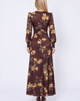 Layla Dress (Brown Flower) - Dress - Yakira Bella