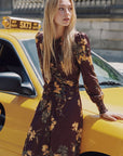 Layla Dress (Brown Flower) - Dress - Yakira Bella