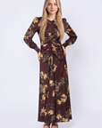 Layla Dress (Brown Flower) - Dress - Yakira Bella