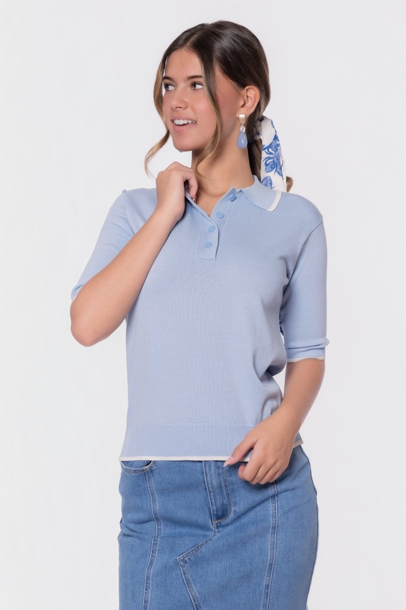 Leah Top (Light Blue) - Top - Yakira Bella