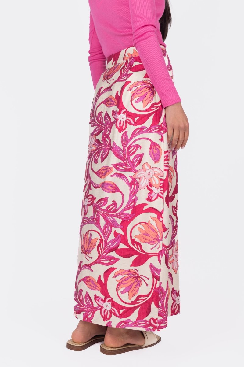 LEILA SKIRT (PINK PATTERN) - Skirt - Yakira Bella