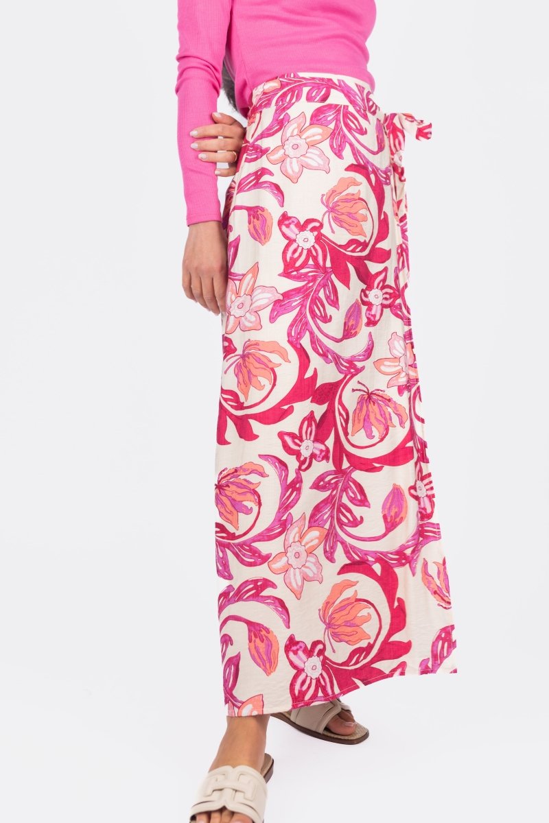 LEILA SKIRT (PINK PATTERN) - Skirt - Yakira Bella
