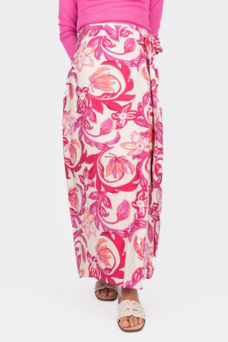 LEILA SKIRT (PINK PATTERN) - Skirt - Yakira Bella