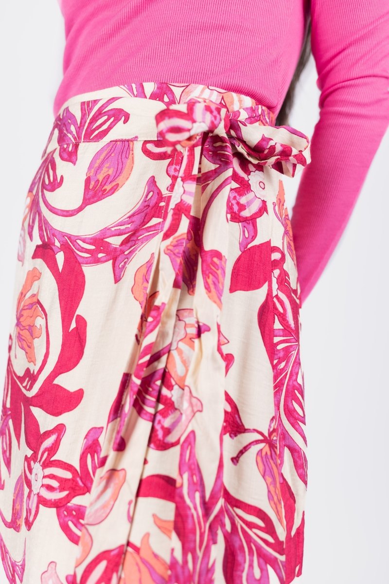 LEILA SKIRT (PINK PATTERN) - Skirt - Yakira Bella