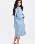 LENA DRESS 38" (CHAMBRAY) - Dress - Yakira Bella