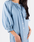 LENA DRESS 38" (CHAMBRAY) - Dress - Yakira Bella