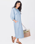 LENA DRESS 44" (CHAMBRAY) - Dress - Yakira Bella