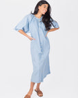 LENA DRESS 44" (CHAMBRAY) - Dress - Yakira Bella