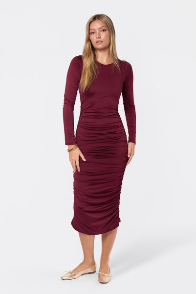 Lenny Dress (Burgundy) – Yakira Bella