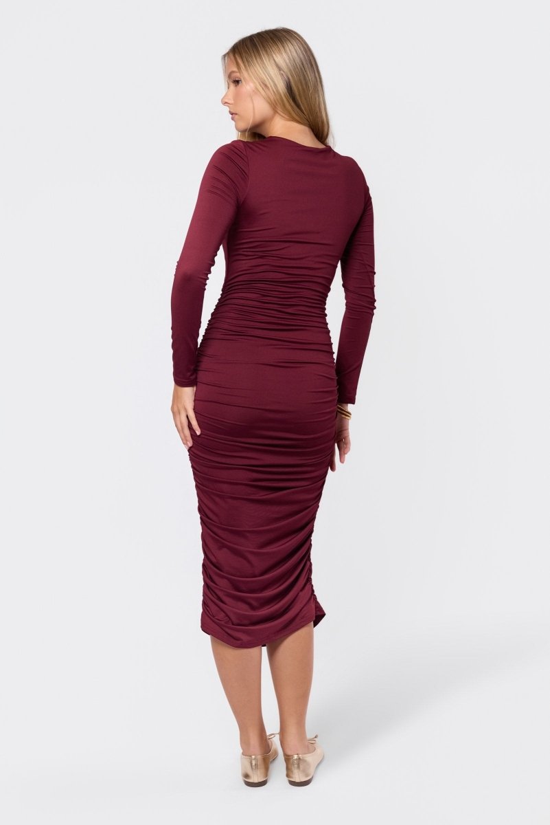 Lenny Dress (Burgundy) - Dress - Yakira Bella