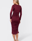 Lenny Dress (Burgundy) - Dress - Yakira Bella