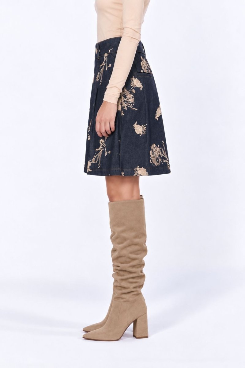 Lenora Skirt 20" (Navy) - Skirt - Yakira Bella