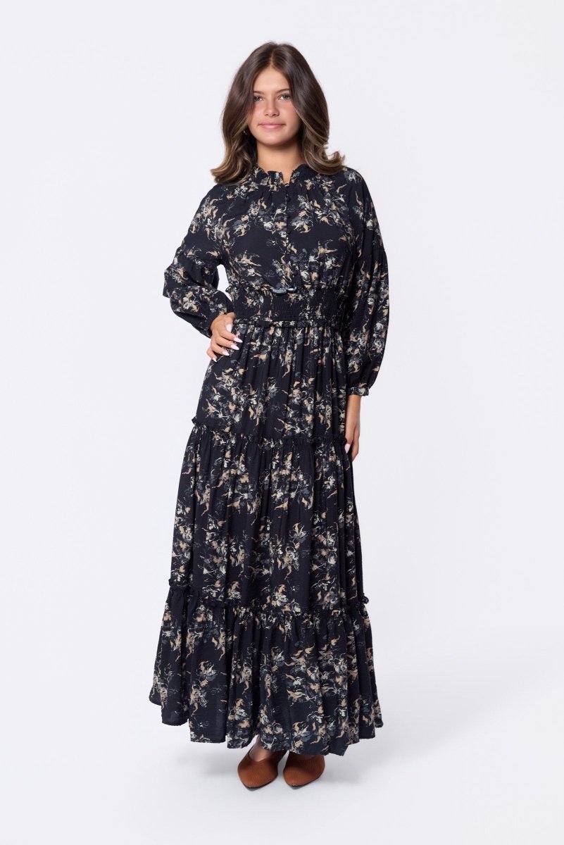 Leslie Dress (Black Ground) - Dress - Yakira Bella